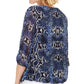 JM Collection Women's V Neck Tunic Navy Size X-Small