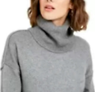 Bar III Women's Becca Tilley XTurtleneck High-Low Sweater Charcoal - Size X-Small
