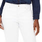 Style & Co Women's Curvy-Fit Cuffed Girlfriend Jeans White Size 16