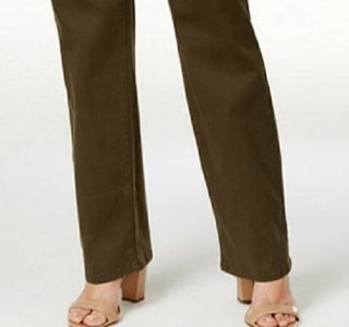 Style & Co Women's Tummy-Control Straight-Leg Fashion Jeans  Green Size 6