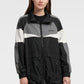 DKNY Women's Sport Colorblocked Reflective Windbreaker Black Size Large