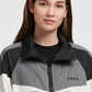 DKNY Women's Sport Colorblocked Reflective Windbreaker Black Size Large