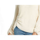 Weatherproof Vintage Women's Balloon Sleeve Ruched Sweater White Size Medium