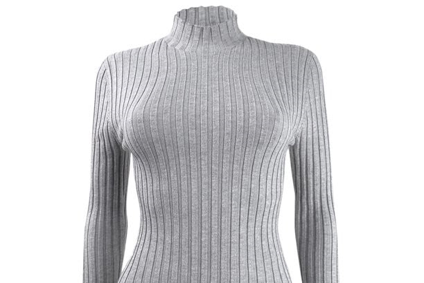 Hooked Up By Iot Juniors' Rib-Knit Mock-Turtleneck Sweater Gray Size Medium