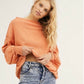 Free People Women's Main Squeeze Hacci Sweater Orange Size X-Small