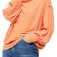 Free People Women's Main Squeeze Hacci Sweater Orange Size X-Small
