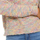 Ultra Flirt Junior's Rainbow Popcorn Sweater Grey Size X-Large