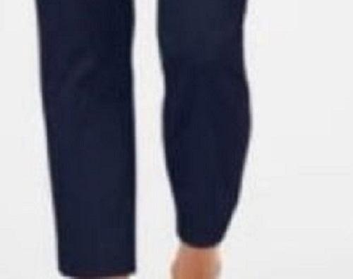 Tommy Hilfiger Women's Ribbon-Trim Ankle Pants Navy Size 14