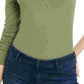 Self Esteem Junior's Mock Neck Bodysuit Green Size X-Small