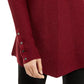 Alfani Women's Metallic Swing Sweater Wine Size Medium