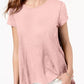 Style & Co Women's Handkerchief-Hem T-Shirt Pink Size Medium