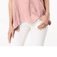 Style & Co Women's Handkerchief-Hem T-Shirt Pink Size Medium