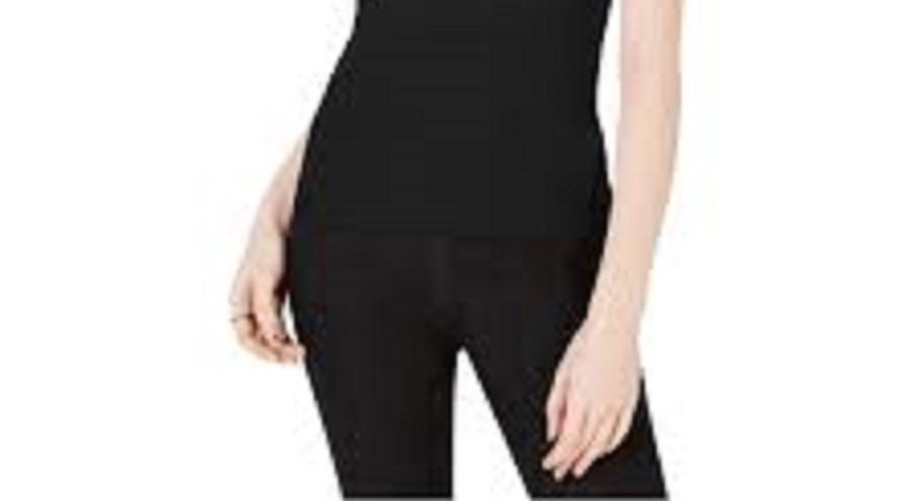 Maison Jules Women's Scoop Neck Tank Top Black Size X-Large