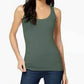 Maison Jules Women's Scoop-Neck Tank Top Green Size Large