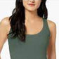 Maison Jules Women's Scoop-Neck Tank Top Green Size Large