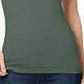 Maison Jules Women's Scoop-Neck Tank Top Green Size Large