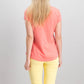 Maison Jules Women's V-Neck Patch-Pocket T-Shirt Pink Size Medium