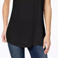Maison Jules Women's Scoop-Neck T-Shirt Black Size Small