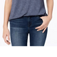 Maison Jules Women's Scoop-Neck T-Shirt Dark Blue Size Extra Small