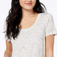 Maison Jules Women's Scoop-Neck T-Shirt White Size X-Large