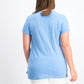 Maison Jules Women's High-Low T-Shirt Blue Size XX-Large