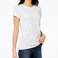 Maison Jules Women's High-Low T-Shirt White Size Small