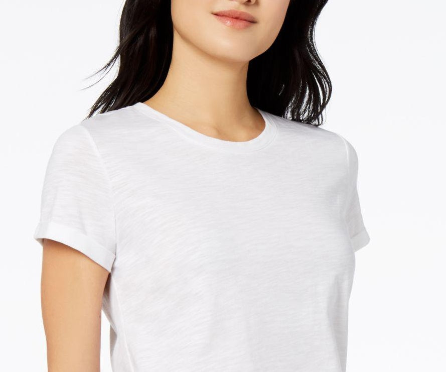 Maison Jules Women's High-Low T-Shirt White Size Small