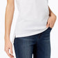Maison Jules Women's High-Low T-Shirt White Size Small