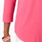 Charter Club Women's 3/4-Sleeve Top Dark Pink Size Small