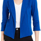 Maison Jules Women's 3/4 Sleeve Knit Blazer Navy Size Medium