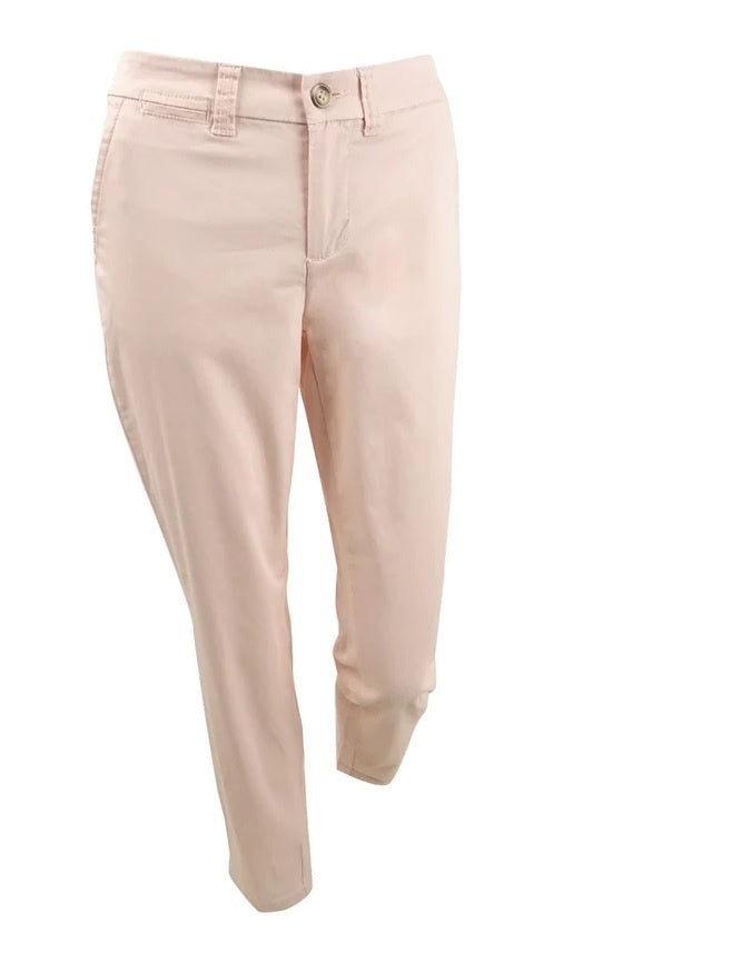 Maison Jules Women's Slim Ankle Pants Beige Size 10
