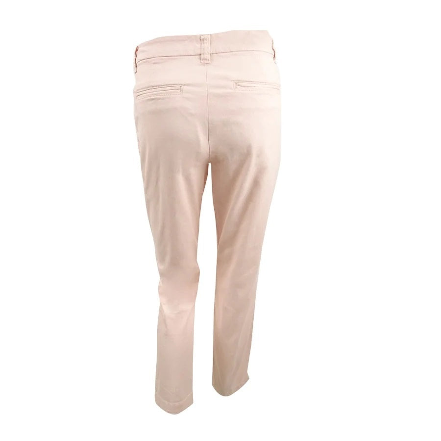 Maison Jules Women's Slim Ankle Pants Beige Size 10