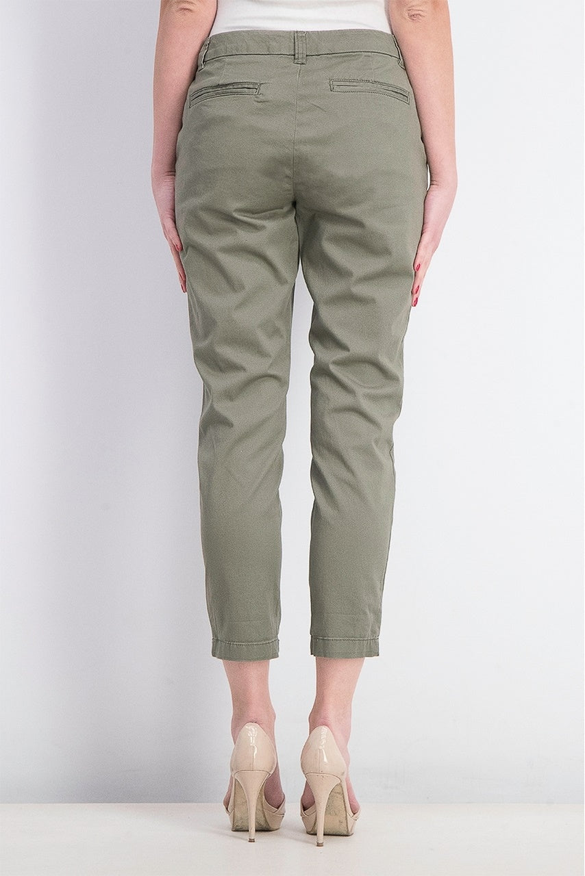 Maison Jules Women's Slim Ankle Pants Green Size 4