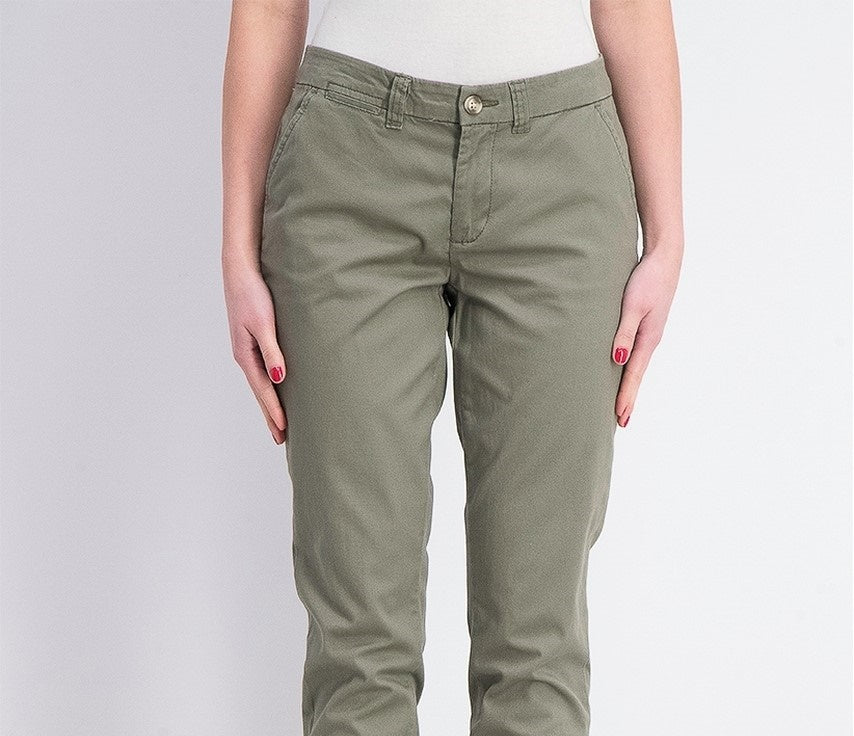 Maison Jules Women's Slim Ankle Pants Green Size 4