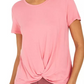Style & Co Women's Twist-Front Top Green Size Small
