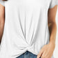 Style & Co Women's Twist Front Top White Size Medium