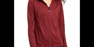 Ideology Women's Performance Zip Jacket Red Size Large