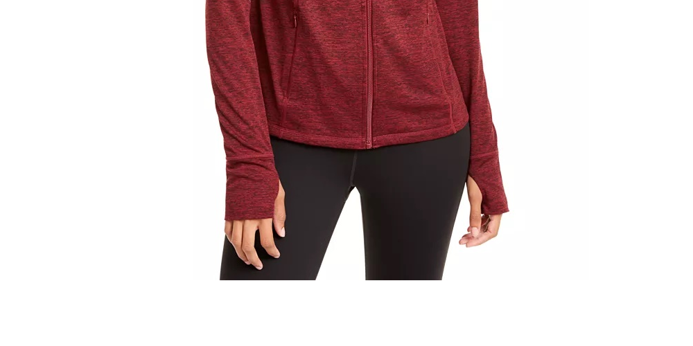 Ideology Women's Performance Zip Jacket Red Size Large