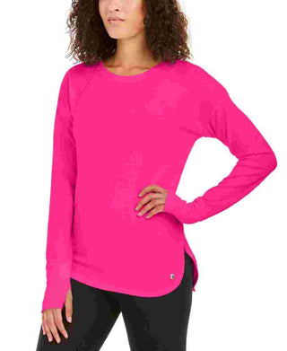 Ideology Women's Heathered Activewear T Shirt Pink Size Large