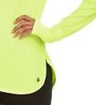 Ideology Women's Heathered Long Sleeve Top Gold Size Large