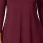 JM Collection Women's V Neck Handkerchief Hem Top Red Size Small