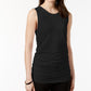 Alfani Women's Scoop Neck Ruched Tank Top Black Size Medium