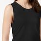 Alfani Women's Scoop Neck Ruched Tank Top Black Size Medium