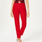 Charter Club Women's Cambridge Pull On Ponte Pants Red Size 10