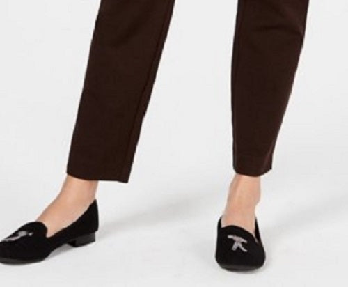 Charter Club Women's Pull-On Ponte-Knit Pants  Brown Size 12 Petite