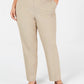 Charter Club Women's Plus Size Slim-Leg Ankle Pants Beige Size 28W