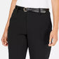 Charter Club Women's Belted Tummy-Control Trousers Black Size 12