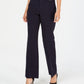 Charter Club Women's Belted Tummy-Control Trousers Bright Blue Size 18