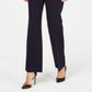 Charter Club Women's Belted Tummy-Control Trousers Bright Blue Size 18