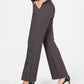 Charter Club Women's Petite Belted Slim It Up Trousers Dark Gray Size 16 P